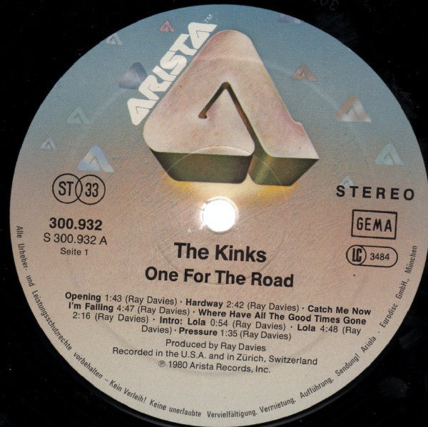 The Kinks : One For The Road (2xLP, Album)