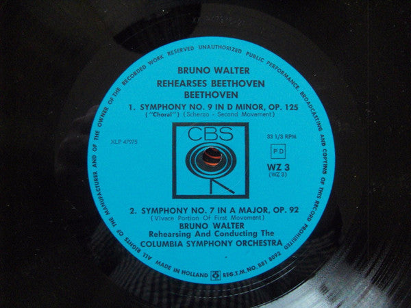 Bruno Walter : Probt Beethoven (LP, Album)