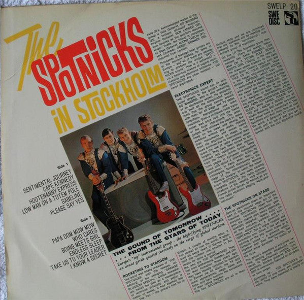 The Spotnicks : The Spotnicks in Stockholm (LP, Album, Mono)