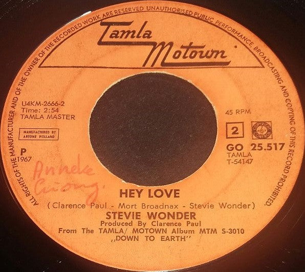 Stevie Wonder : Travlin' Man (7")
