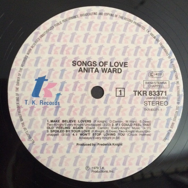 Anita Ward : Songs Of Love (LP, Album)
