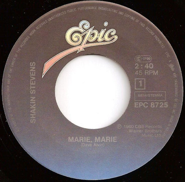 Shakin' Stevens : Marie, Marie (7", Single)