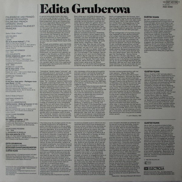 Edita Gruberova : French & Italian Opera Arias (LP, Gat)