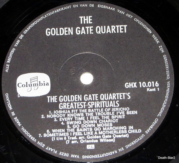 The Golden Gate Quartet : The Golden Gate Quartet's Greatest Spirituals (LP, Comp)