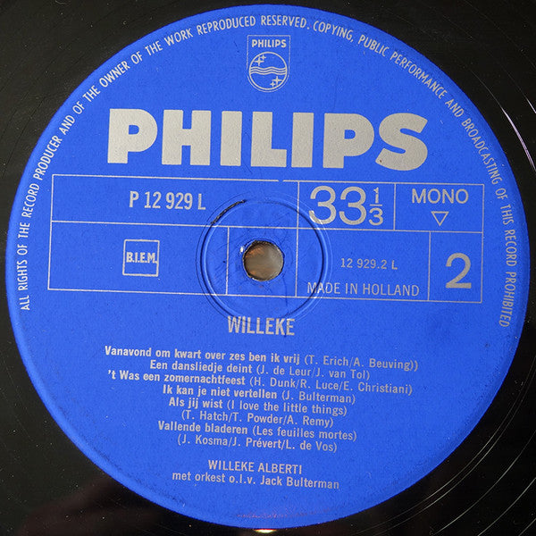 Willeke Alberti : Willeke (LP, Mono)