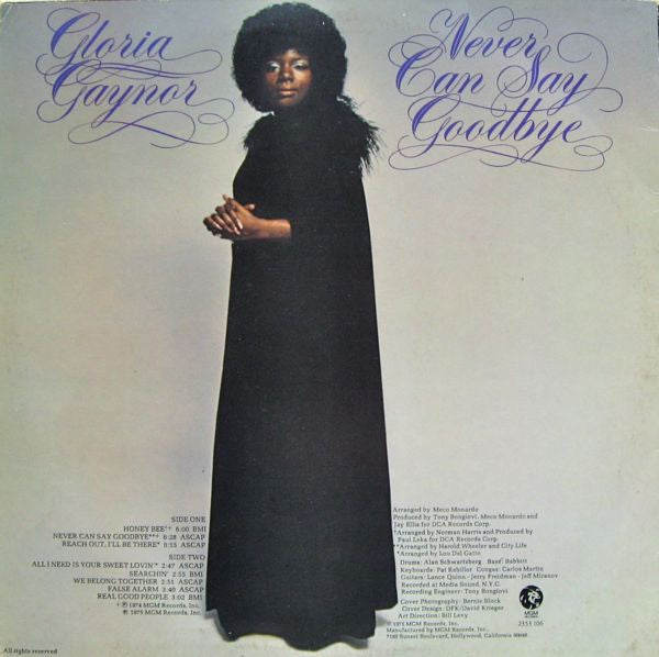 Gloria Gaynor : Never Can Say Goodbye (LP, Album, P/Mixed)