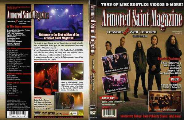 Armored Saint : Lessons NOT Well Learned 1991-2001 (DVD-V + CD, EP)