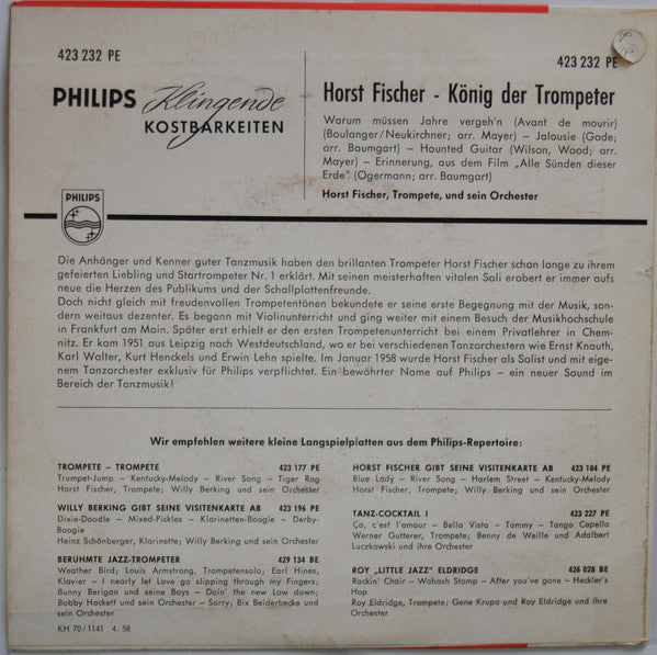 Horst Fischer Und Sein Orchester : Warum Müssen Jahre Vergeh'n (7", EP, Mono)