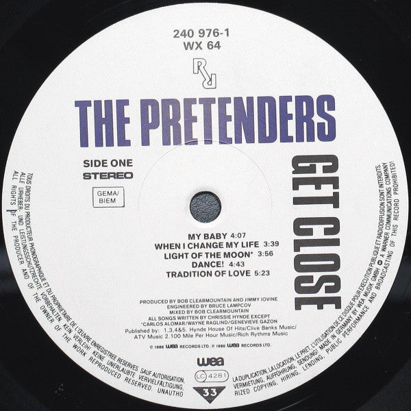 The Pretenders : Get Close (LP, Album, M/Print)