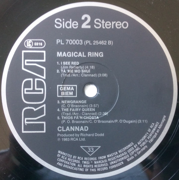 Clannad : Magical Ring (LP, Album)