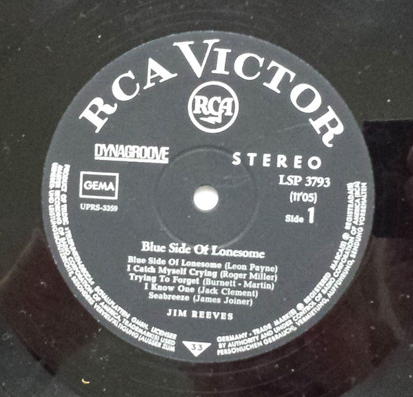 Jim Reeves : Blue Side Of Lonesome (LP, Album)