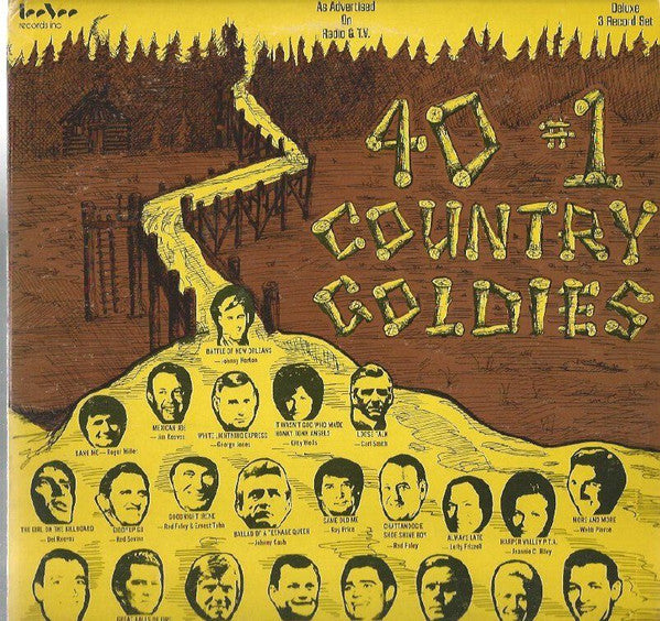 Various : 40 #1 Original Country Goldies (3xLP, Comp, Gat)