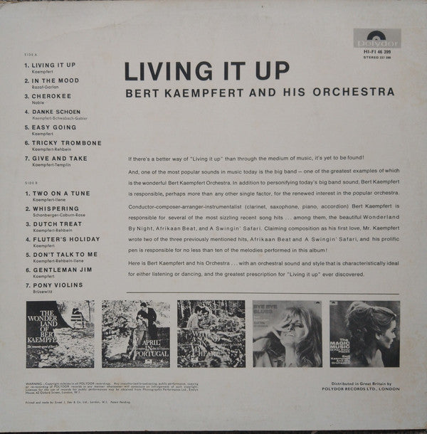 Bert Kaempfert & His Orchestra : Living It Up (LP, Album, Mono)