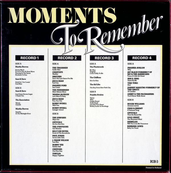 Various : Moments To Remember (4xLP, Comp)