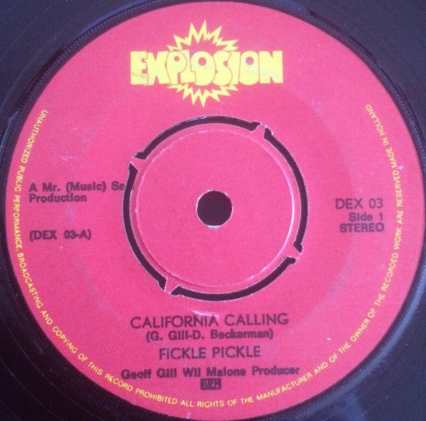 Fickle Pickle : California Calling (7", Single)