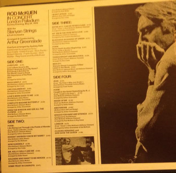 Rod McKuen With The Stanyan Strings : Rod McKuen Live In London! (2xLP, Album)