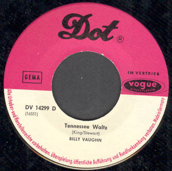 Billy Vaughn : Meditation / Tennessee Waltz (7")