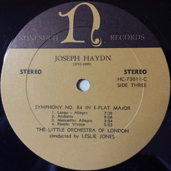 Joseph Haydn, The Little Orchestra Of London, Leslie Jones : The Six "Paris" Symphonies  (3xLP, Album)