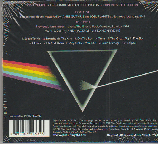 Pink Floyd : The Dark Side Of The Moon (CD, Album, RE, RM + CD, Album + Exp)