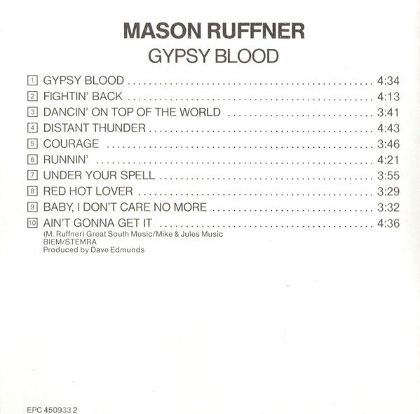 Mason Ruffner : Gypsy Blood (CD, Album)