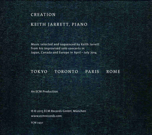 Keith Jarrett : Creation (CD, Album)
