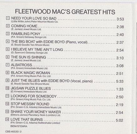 Fleetwood Mac - Greatest Hits (CD Tweedehands) - Discords.nl