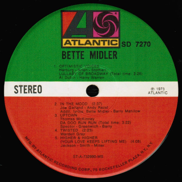 Bette Midler - Bette Midler (LP Tweedehands) - Discords.nl