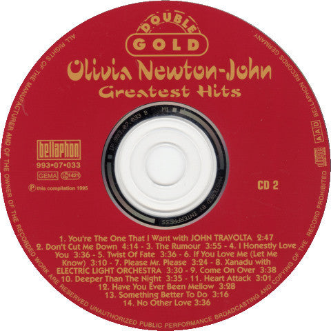 Olivia Newton-John - Greatest Hits - Double Gold (CD Tweedehands) - Discords.nl