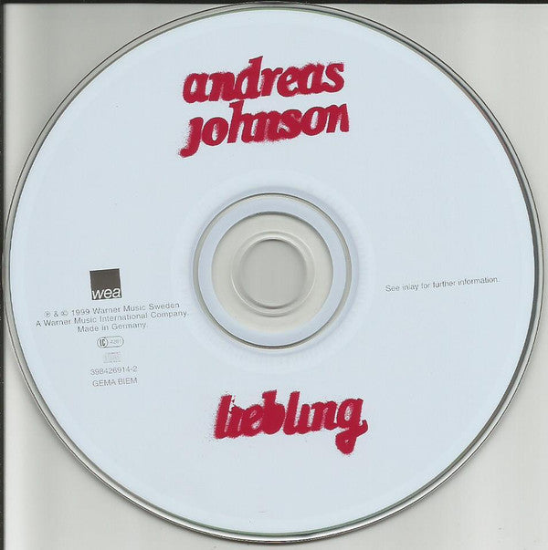 Andreas Johnson - Liebling (CD Tweedehands) - Discords.nl