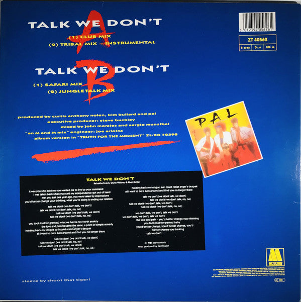 Pal (2) - Talk We Don't (12" Tweedehands) - Discords.nl