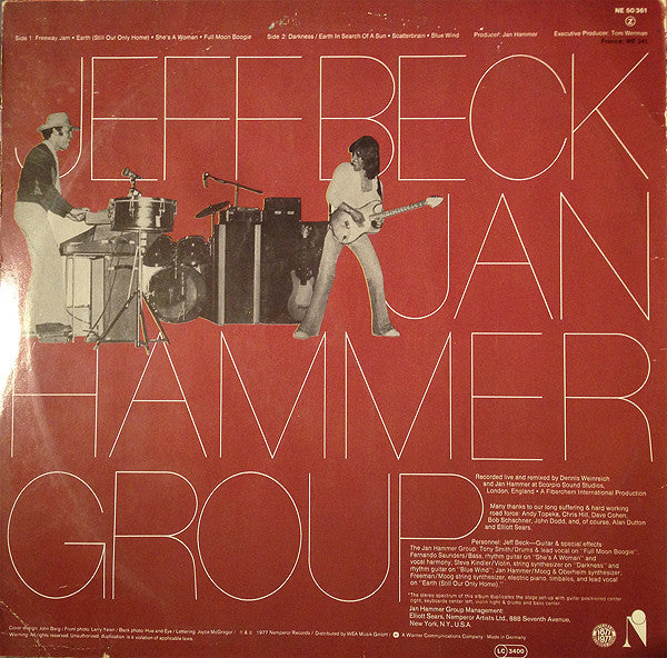 Jeff Beck With The Jan Hammer Group - Live (LP Tweedehands) - Discords.nl