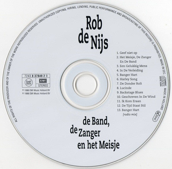 Rob de Nijs - De Band, De Zanger En Het Meisje (CD) - Discords.nl