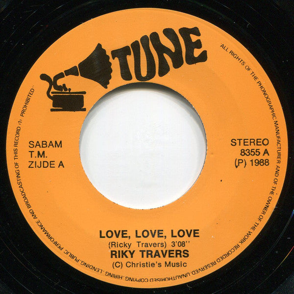 Ricky Travers : Love, Love, Love / Niemand (7")