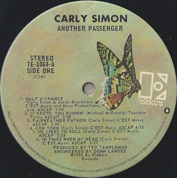 Carly Simon : Another Passenger (LP, Album, CSM)