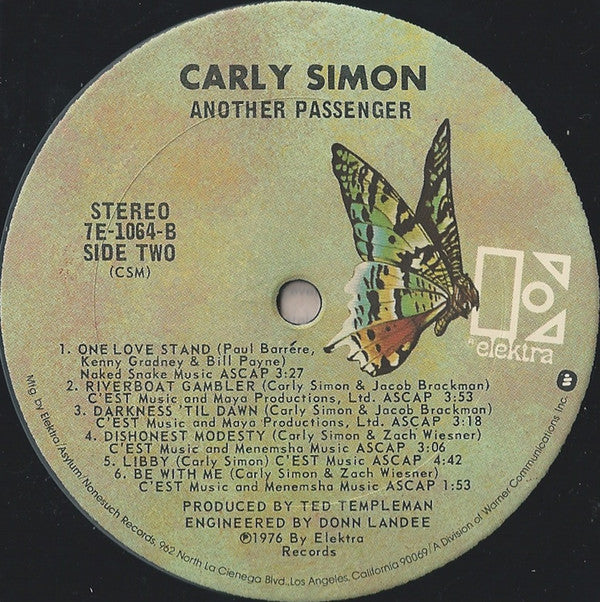 Carly Simon : Another Passenger (LP, Album, CSM)