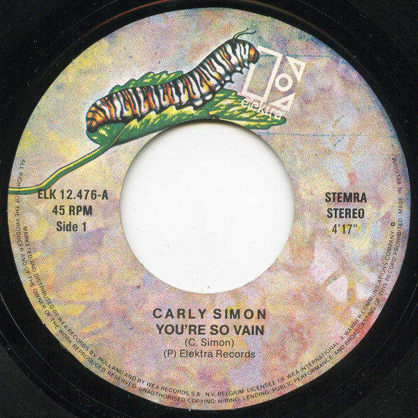 Carly Simon : You're So Vain / Mockingbird (7", Single)