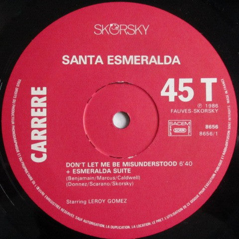 Santa Esmeralda : Don't Let Me Be Misunderstood (New Original Version 86) (12")