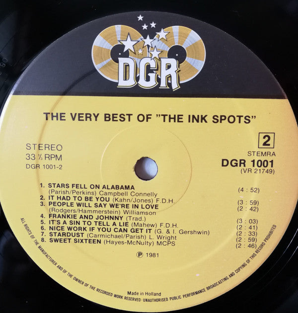 The Inkspots* : The Very Best Of "The Ink Spots" (LP, Comp)