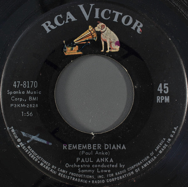 Paul Anka : Remember Diana (7", Single)