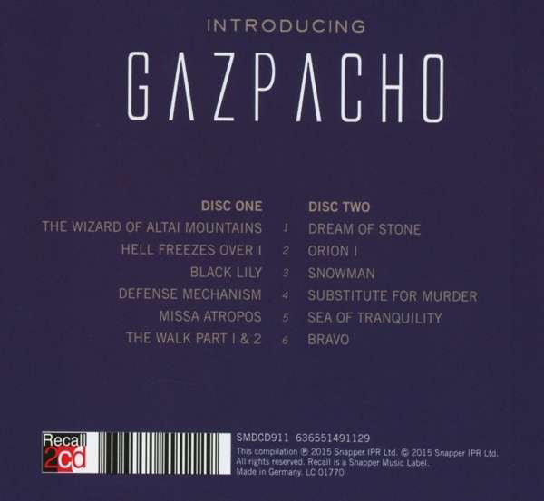 Gazpacho (2) : Introducing Gazpacho (2xCD, Comp)