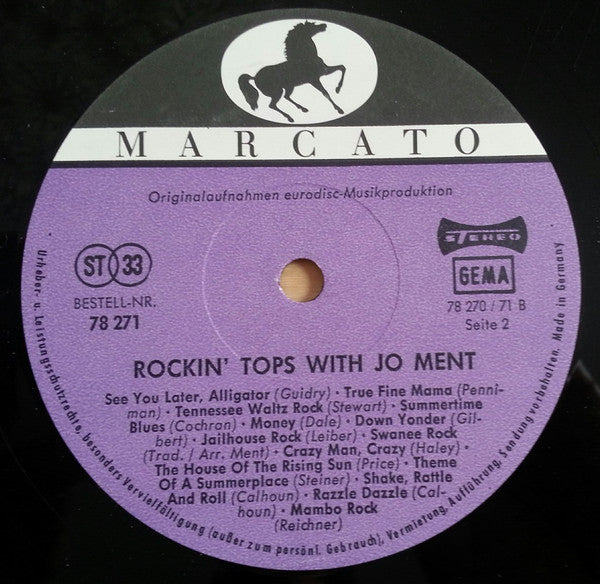 Jo Ment : Rockin' Tops (LP, Club)