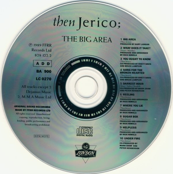 Then Jerico : The Big Area (CD, Album)