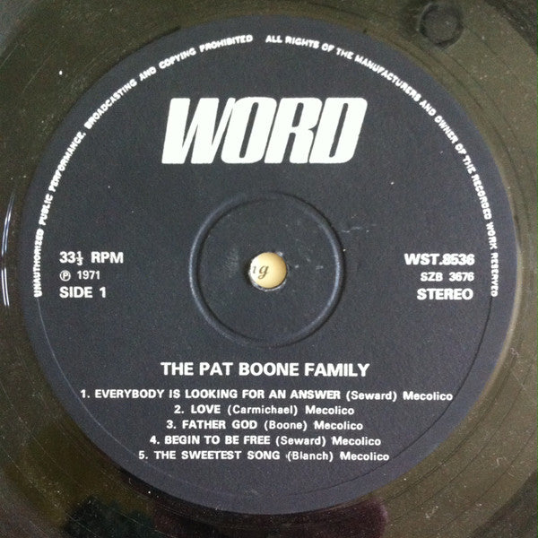 The Pat Boone Family : The Pat Boone Family (LP, Album)