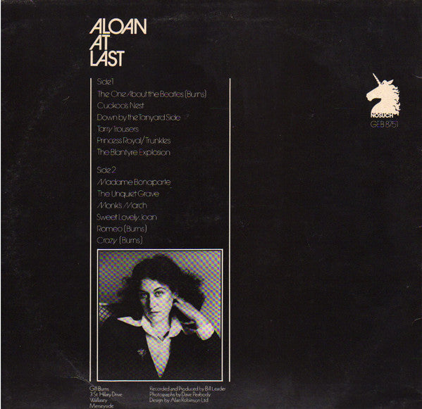 Gill Burns : Aloan At Last (LP, Album)