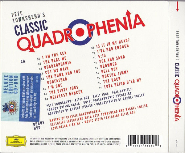 The Royal Philharmonic Orchestra : Pete Townshend's Classic Quadrophenia (CD, Album + DVD + Dlx)