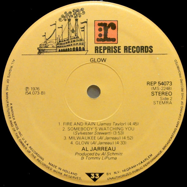 Al Jarreau : Glow (LP, Album)