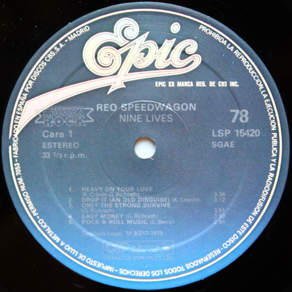 REO Speedwagon : Nine Lives (LP, Album, RE)