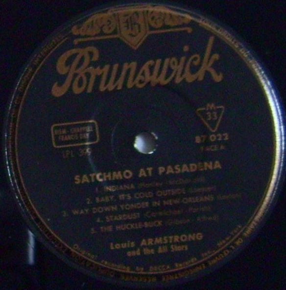 Louis Armstrong & The All Stars* : Satchmo At Pasadena (LP, Mono, RE)