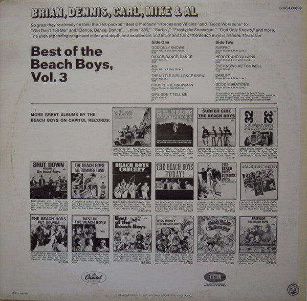 The Beach Boys : The Best Of The Beach Boys Vol.3 (LP, Comp)