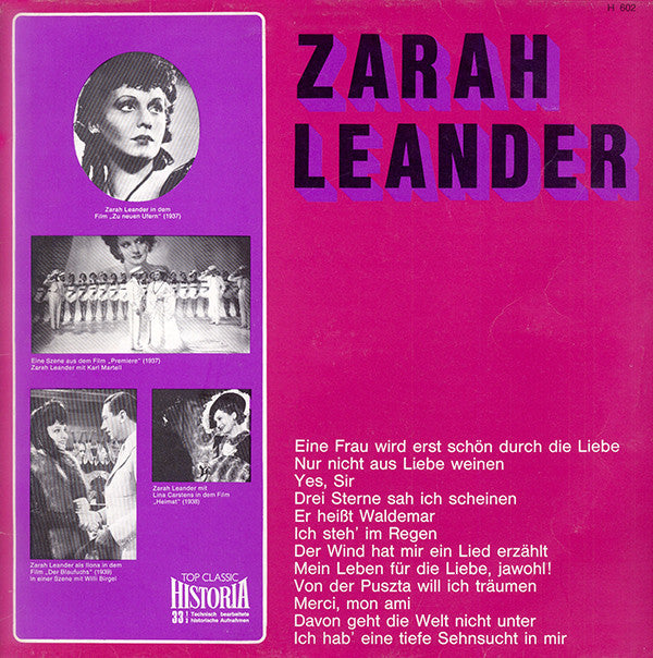 Zarah Leander : Zarah Leander (LP, Comp)